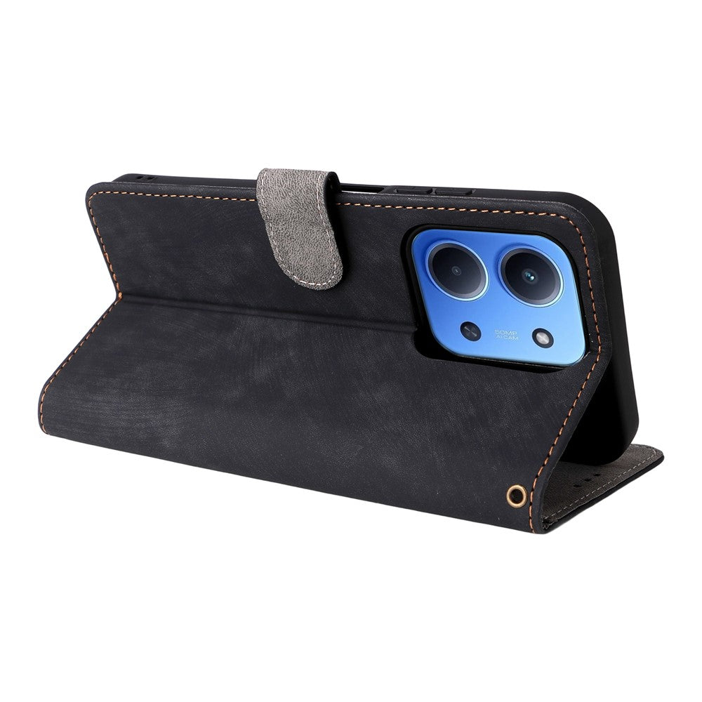 For Xiaomi Redmi 15C 4G (Global) (171mm) / Poco C85 4G (171mm) Case Wallet RFID Blocking PU Leather Phone Cover Stand with Strap