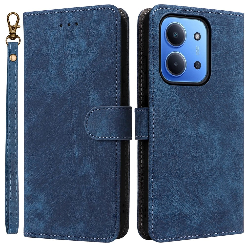 For Xiaomi Redmi 15C 4G (Global) (171mm) / Poco C85 4G (171mm) Case Wallet RFID Blocking PU Leather Phone Cover Stand with Strap
