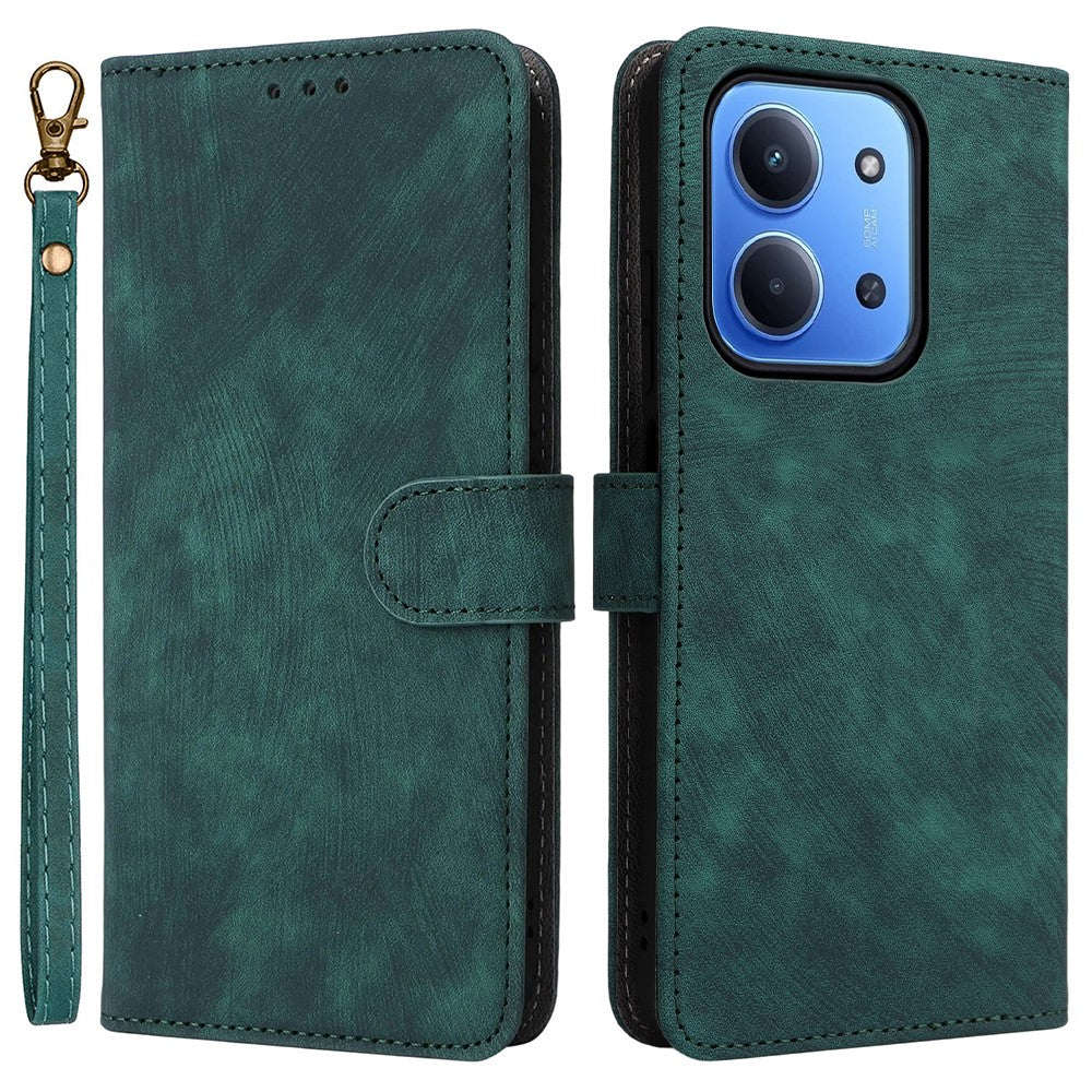 For Xiaomi Redmi 15C 4G (Global) (171mm) / Poco C85 4G (171mm) Case Wallet RFID Blocking PU Leather Phone Cover Stand with Strap
