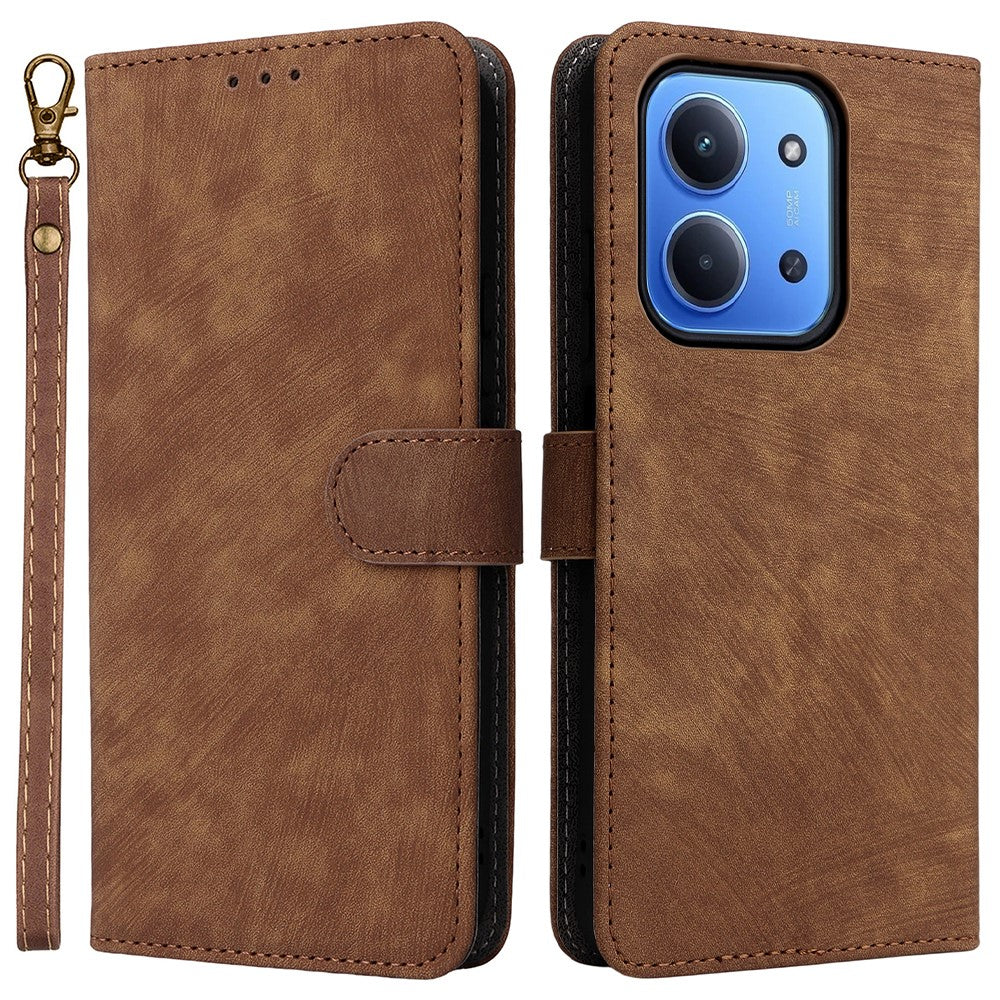For Xiaomi Redmi 15C 4G (Global) (171mm) / Poco C85 4G (171mm) Case Wallet RFID Blocking PU Leather Phone Cover Stand with Strap