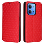 For Xiaomi Redmi 15C 4G (Global) (171mm) / Poco C85 4G (171mm) Case Wallet Rhombus Imprinted Leather Phone Cover