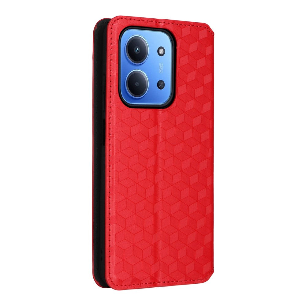 For Xiaomi Redmi 15C 4G (Global) (171mm) / Poco C85 4G (171mm) Case Wallet Rhombus Imprinted Leather Phone Cover