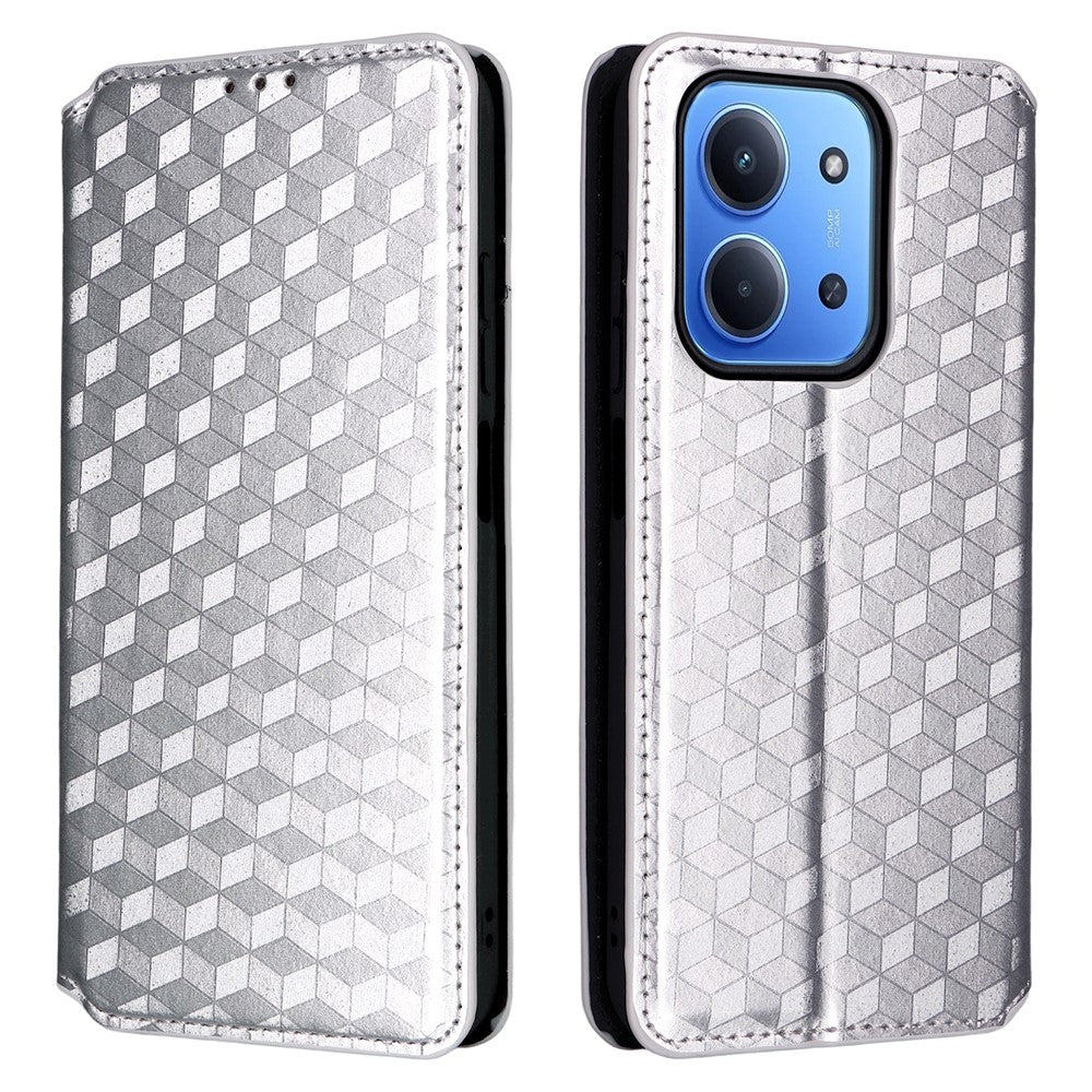 For Xiaomi Redmi 15C 4G (Global) (171mm) / Poco C85 4G (171mm) Case Wallet Rhombus Imprinted Leather Phone Cover