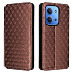 For Xiaomi Redmi 15C 4G (Global) (171mm) / Poco C85 4G (171mm) Case Wallet Rhombus Imprinted Leather Phone Cover