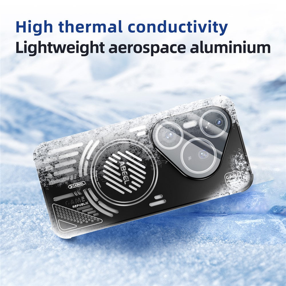 ABEEL For Huawei Pura 80 Pro / 80 Pro+ Magnetic Case Aluminium Alloy + PC + TPU Hollow Heat Dissipation Phone Cover