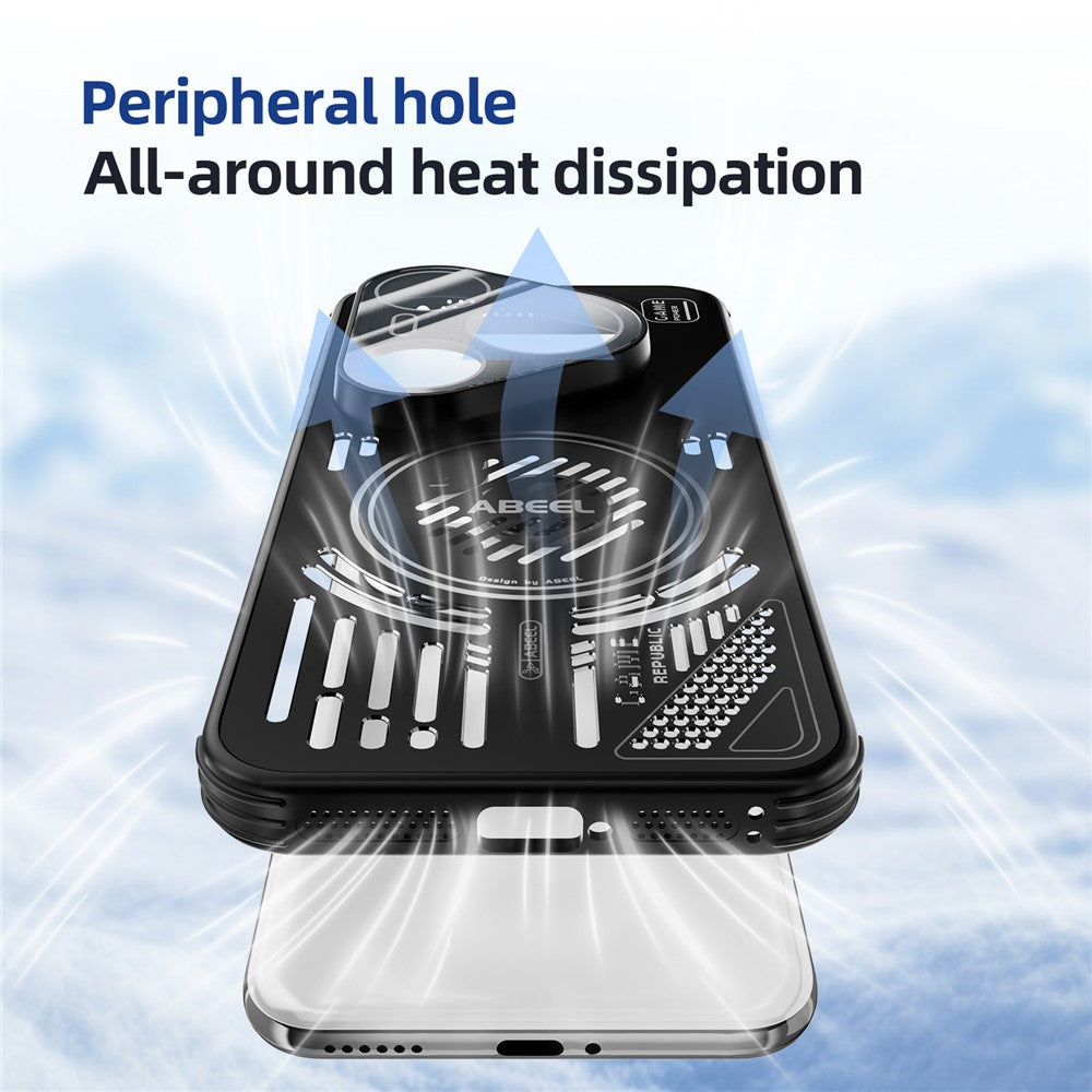 ABEEL For Huawei Pura 80 Pro / 80 Pro+ Magnetic Case Aluminium Alloy + PC + TPU Hollow Heat Dissipation Phone Cover