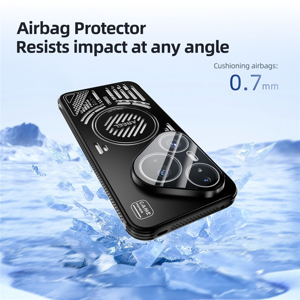 ABEEL For Huawei Pura 80 Pro / 80 Pro+ Magnetic Case Aluminium Alloy + PC + TPU Hollow Heat Dissipation Phone Cover