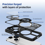 ABEEL For Huawei Pura 80 Pro / 80 Pro+ Magnetic Case Aluminium Alloy + PC + TPU Hollow Heat Dissipation Phone Cover