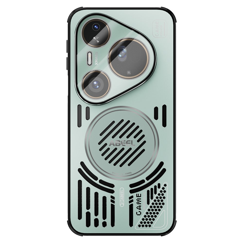 ABEEL För Huawei Pura 80 Ultra Magnetiskt Skal Aluminiumlegering + PC + TPU Ihåligt Värmeavledande mobilskal