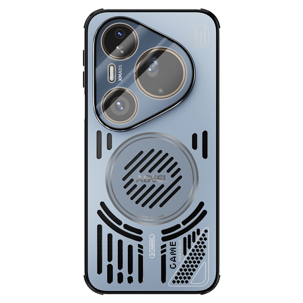 ABEEL För Huawei Pura 80 Ultra Magnetiskt Skal Aluminiumlegering + PC + TPU Ihåligt Värmeavledande mobilskal