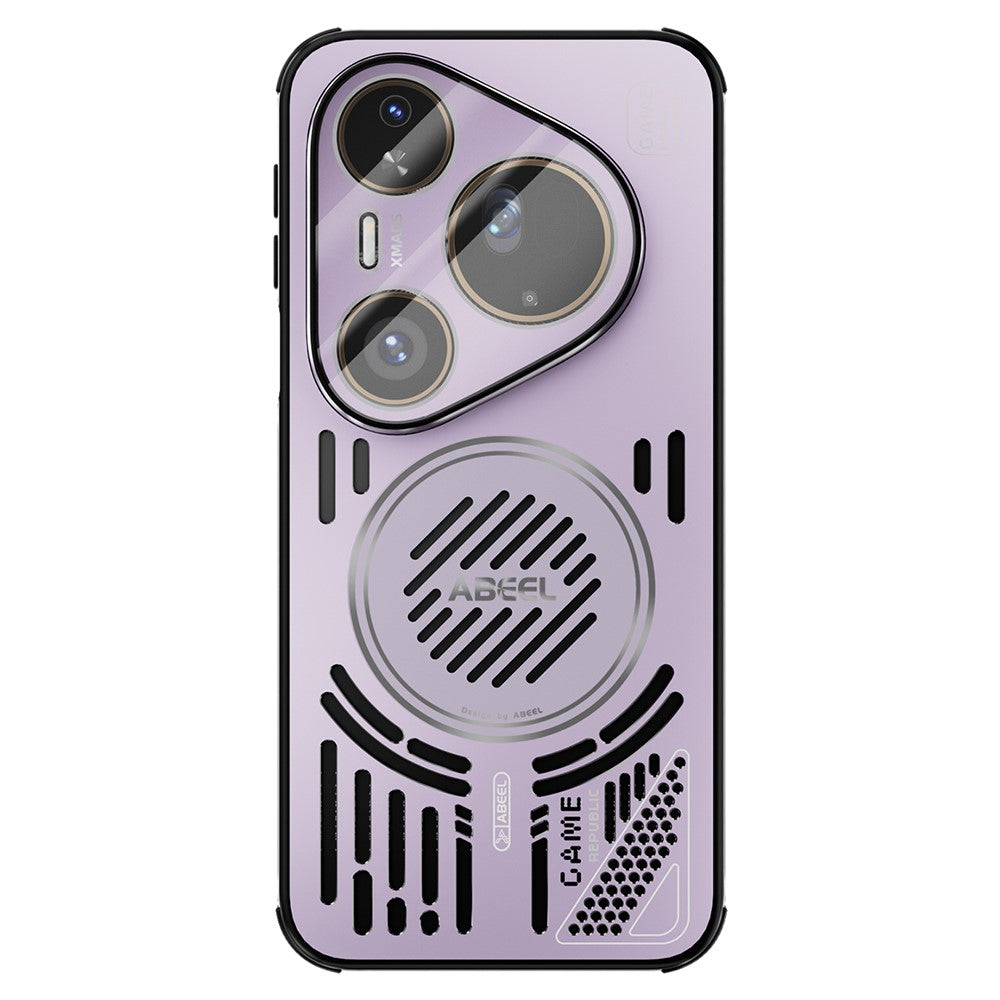 ABEEL För Huawei Pura 80 Ultra Magnetiskt Skal Aluminiumlegering + PC + TPU Ihåligt Värmeavledande mobilskal