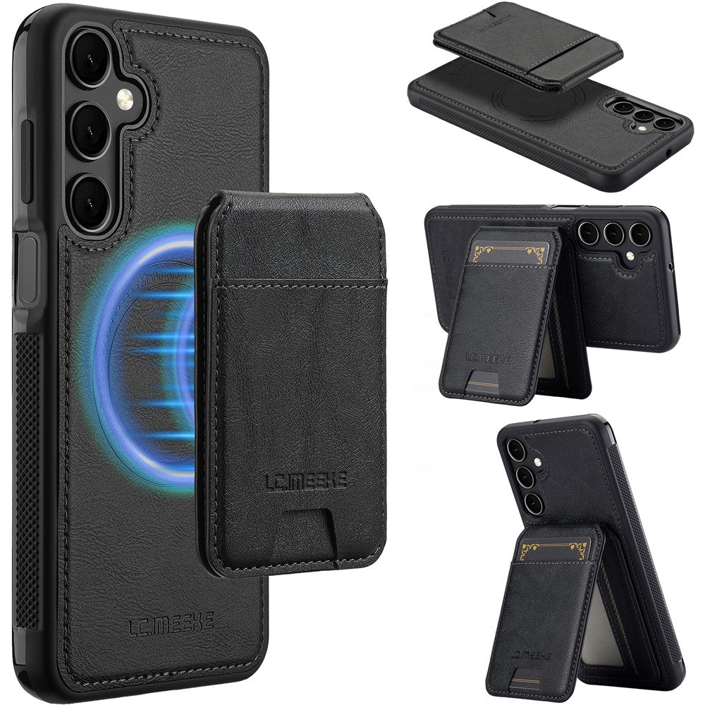 LC.IMEEKE L3 magnetisk cover til Samsung Galaxy A17 5G / A17 4G, aftagelig kortholder, læder- og TPU-mobilcover