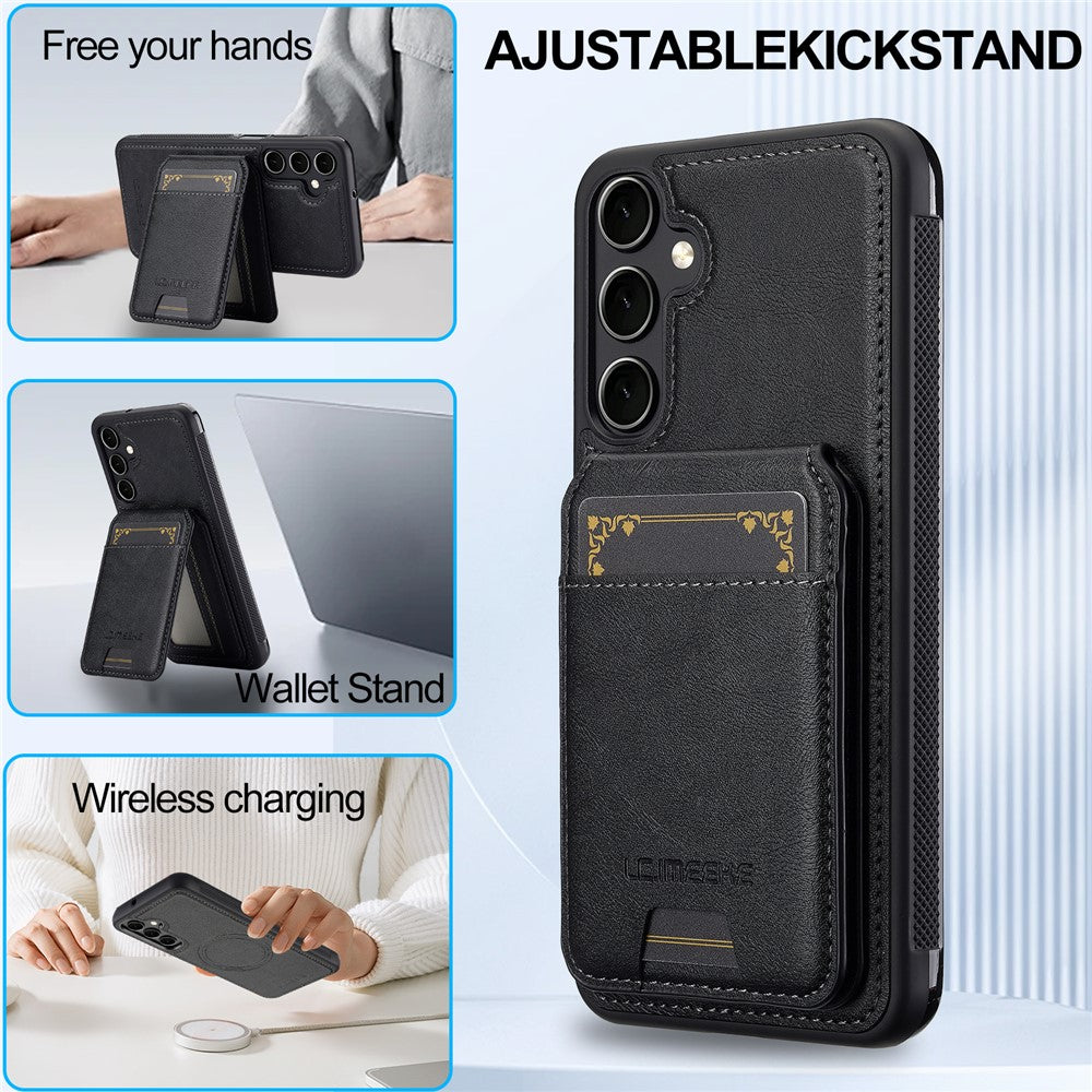 LC.IMEEKE L3 magnetisk cover til Samsung Galaxy A17 5G / A17 4G, aftagelig kortholder, læder- og TPU-mobilcover