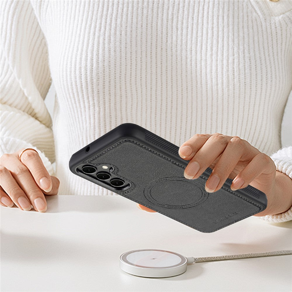 LC.IMEEKE L3 magnetisk cover til Samsung Galaxy A17 5G / A17 4G, aftagelig kortholder, læder- og TPU-mobilcover