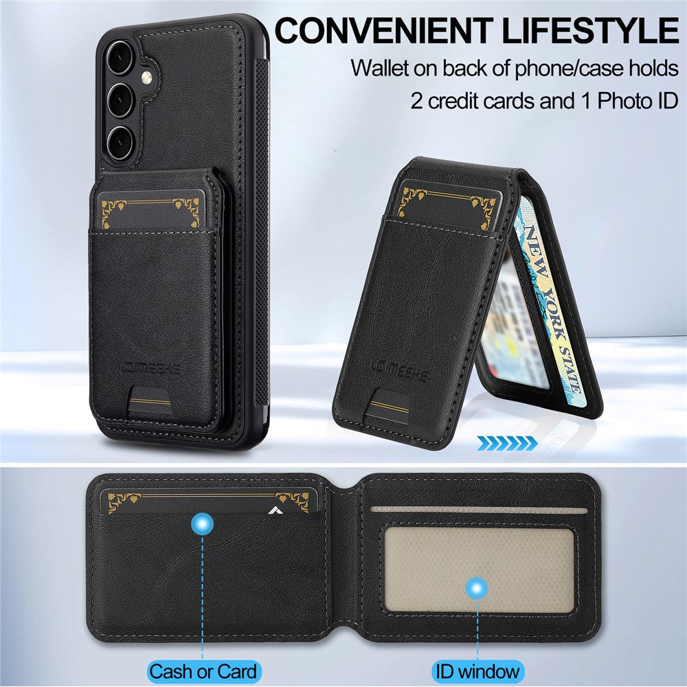 LC.IMEEKE L3 magnetisk cover til Samsung Galaxy A17 5G / A17 4G, aftagelig kortholder, læder- og TPU-mobilcover