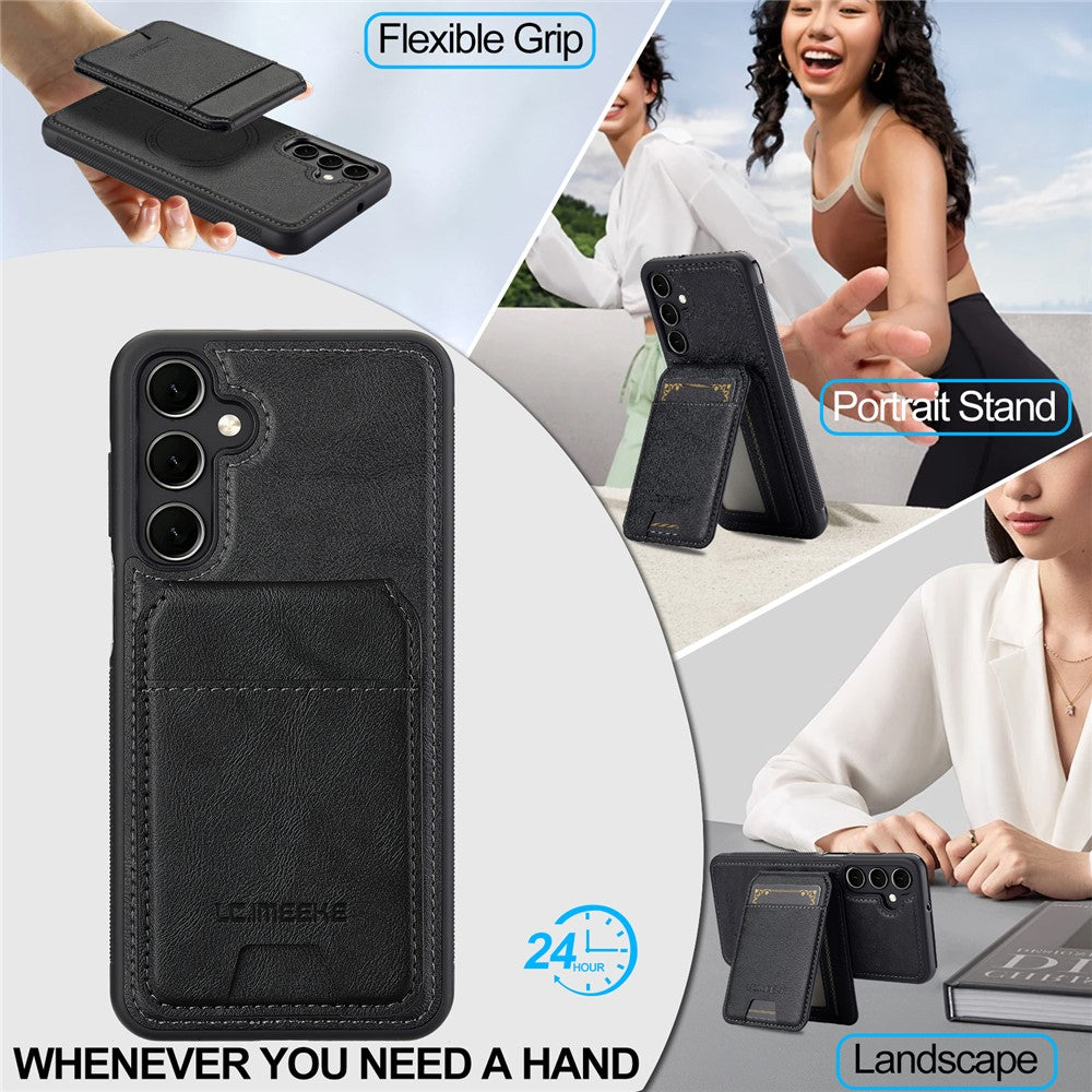 LC.IMEEKE L3 magnetisk cover til Samsung Galaxy A17 5G / A17 4G, aftagelig kortholder, læder- og TPU-mobilcover