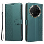 Phone Case For Honor X60 Pro 5G / X9c 5G / Magic7 Lite 5G Splicing Imprinted Rhombus Leather Cover with Wrist Strap