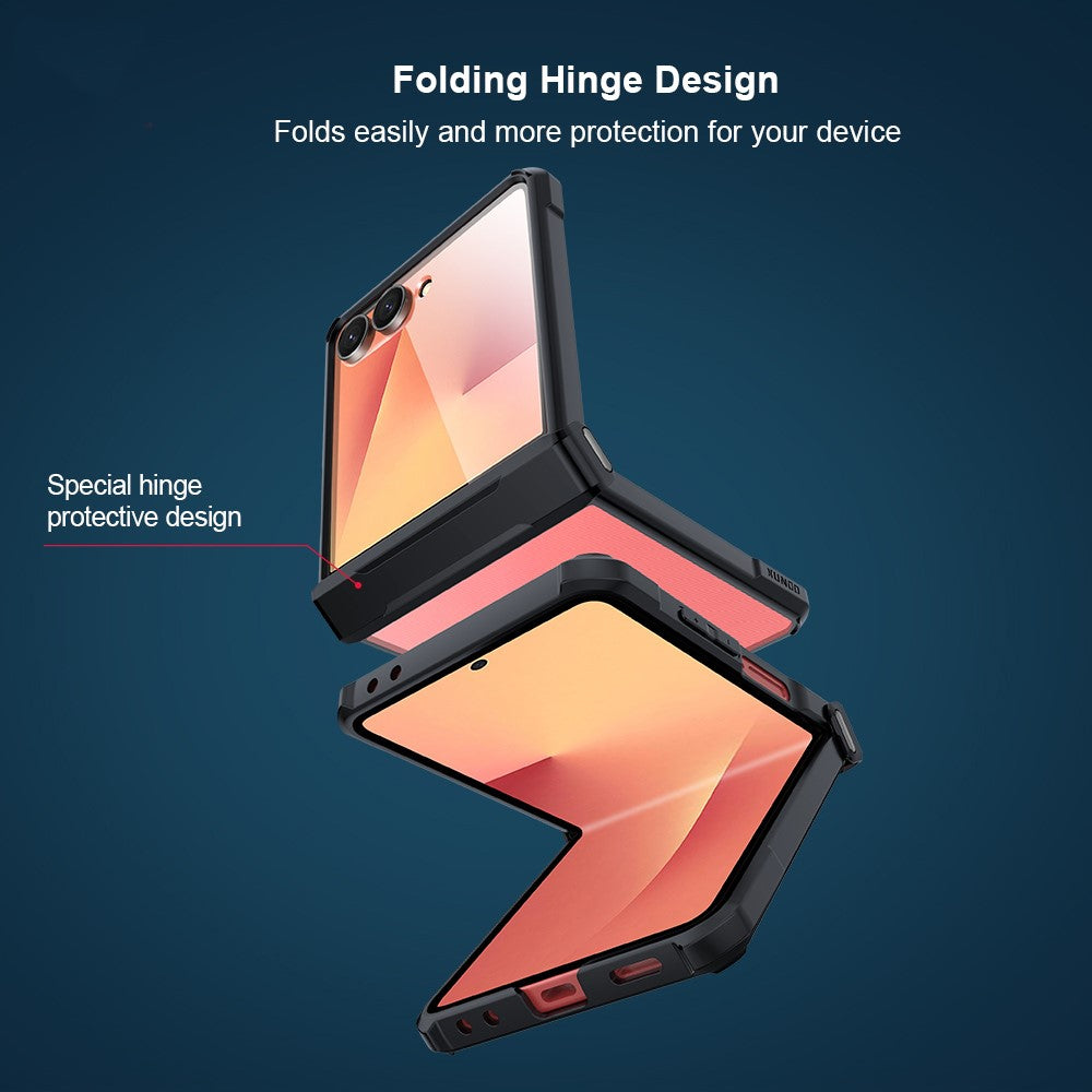 XUNDD For Samsung Galaxy Z Flip7 5G Case TPU + Acrylic Phone Cover with Small Screen Protector