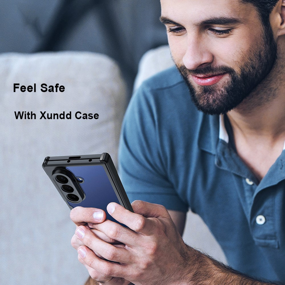 XUNDD til Samsung Galaxy Z Fold7 5G Cover TPU + Akryl Telefoncover med Skærmbeskytter til Frontskærm