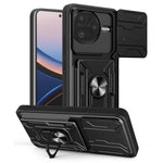 For Xiaomi Poco F7 Ultra 5G / Redmi K80 Pro 5G Case PC + TPU Kickstand Phone Back Cover with Camera Slider