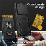 For Xiaomi Poco F7 Ultra 5G / Redmi K80 Pro 5G Case PC + TPU Kickstand Phone Back Cover with Camera Slider
