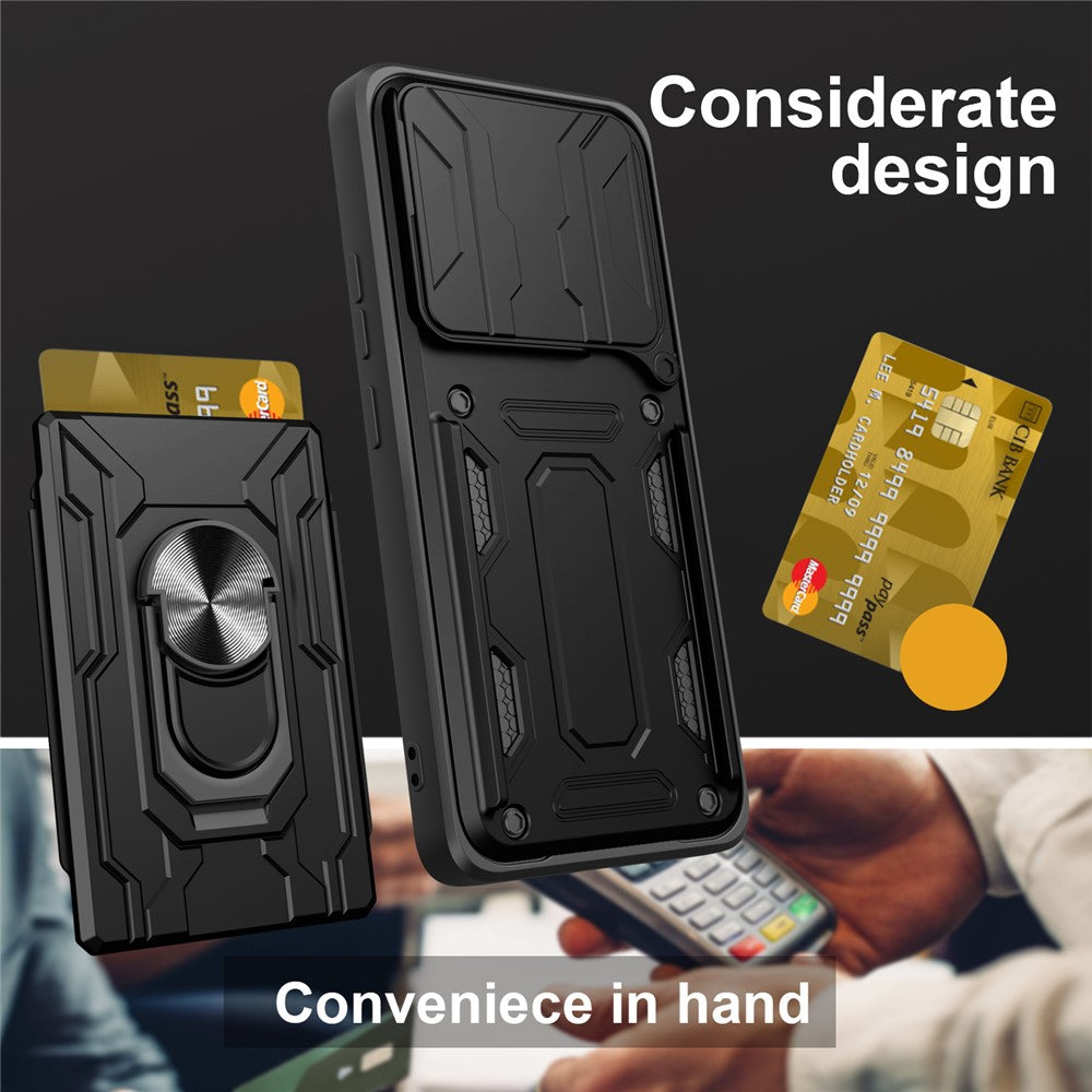 For Xiaomi Poco F7 Ultra 5G / Redmi K80 Pro 5G Case PC + TPU Kickstand Phone Back Cover with Camera Slider