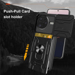 For Xiaomi Poco F7 Ultra 5G / Redmi K80 Pro 5G Case PC + TPU Kickstand Phone Back Cover with Camera Slider