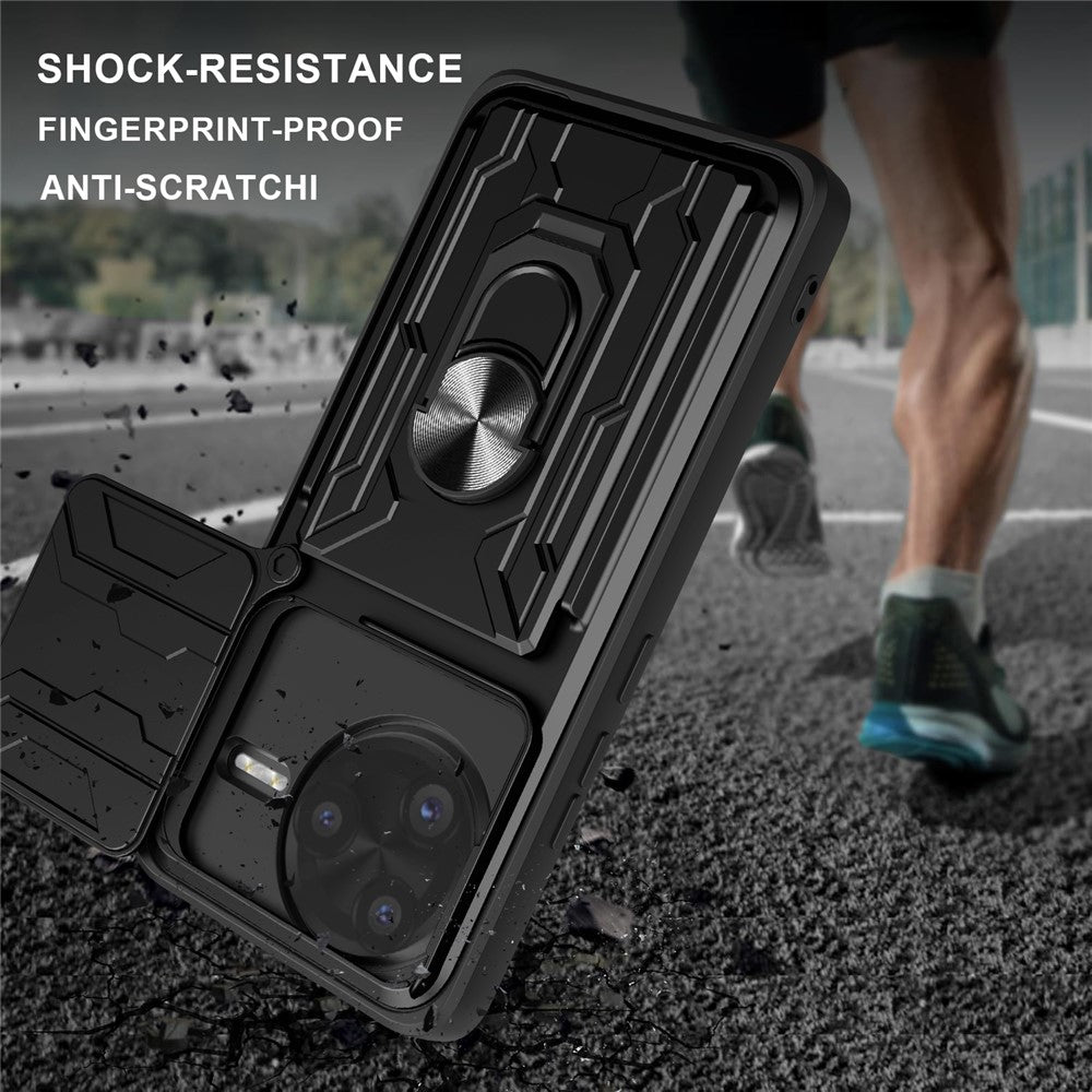 For Xiaomi Poco F7 Ultra 5G / Redmi K80 Pro 5G Case PC + TPU Kickstand Phone Back Cover with Camera Slider