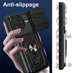 For Xiaomi Poco F7 Ultra 5G / Redmi K80 Pro 5G Case PC + TPU Kickstand Phone Back Cover with Camera Slider