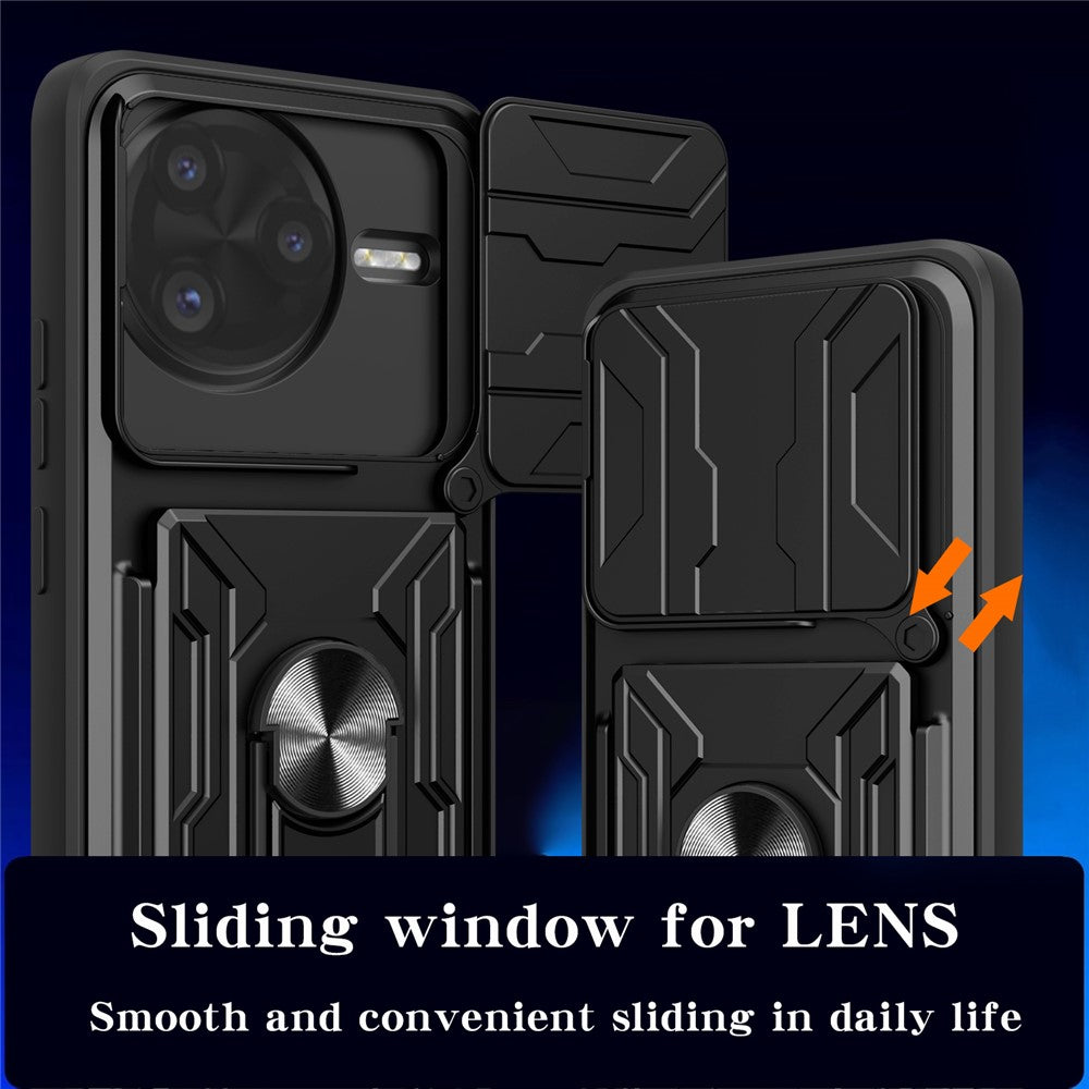 For Xiaomi Poco F7 Ultra 5G / Redmi K80 Pro 5G Case PC + TPU Kickstand Phone Back Cover with Camera Slider