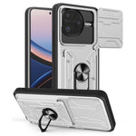 For Xiaomi Poco F7 Ultra 5G / Redmi K80 Pro 5G Case PC + TPU Kickstand Phone Back Cover with Camera Slider