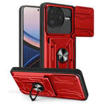 For Xiaomi Poco F7 Ultra 5G / Redmi K80 Pro 5G Case PC + TPU Kickstand Phone Back Cover with Camera Slider