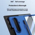 Samsung Galaxy Z Fold7 5G-skal Skin Feel-mobilskydd med härdat glas / pennfack