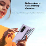 Samsung Galaxy Z Fold7 5G-skal Skin Feel-mobilskydd med härdat glas / pennfack
