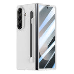 Samsung Galaxy Z Fold7 5G-skal Skin Feel-mobilskydd med härdat glas / pennfack