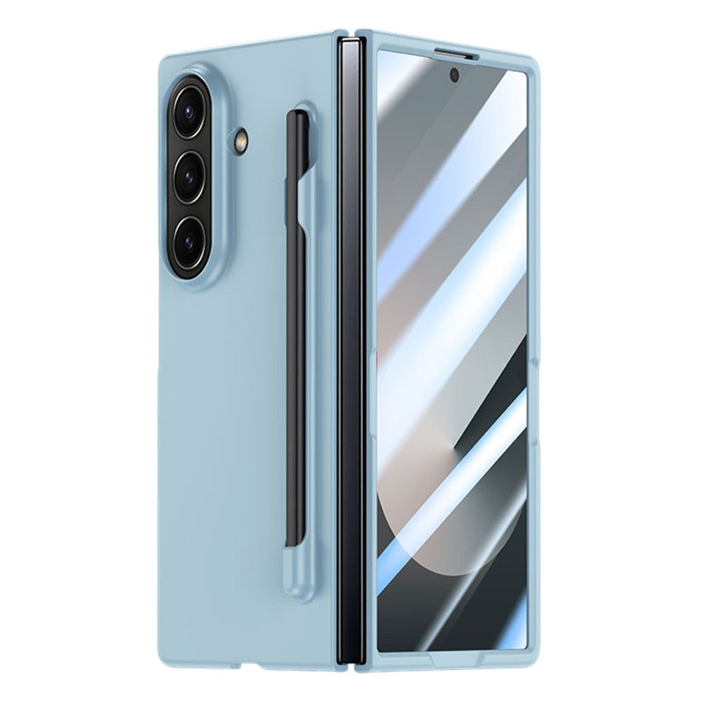 Samsung Galaxy Z Fold7 5G-skal Skin Feel-mobilskydd med härdat glas / pennfack
