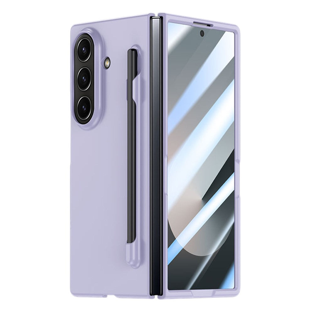 Samsung Galaxy Z Fold7 5G-skal Skin Feel-mobilskydd med härdat glas / pennfack