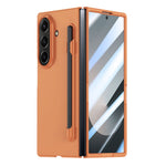 Samsung Galaxy Z Fold7 5G-skal Skin Feel-mobilskydd med härdat glas / pennfack
