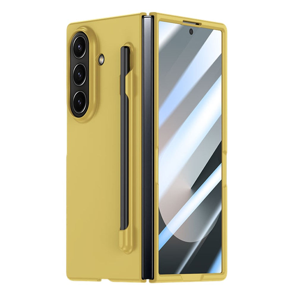 Samsung Galaxy Z Fold7 5G-skal Skin Feel-mobilskydd med härdat glas / pennfack