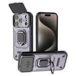 För iPhone 18 Pro / 17 Pro skal PC + TPU kickstand telefonskydd med linsskydd