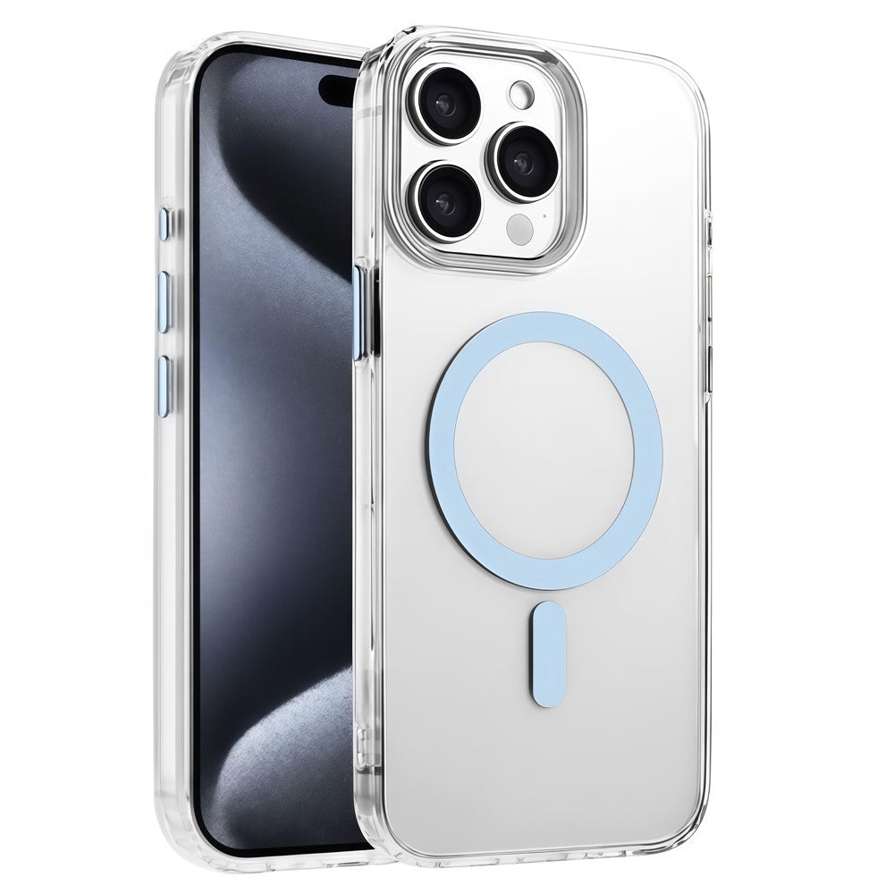 For iPhone 13 Pro Max Case Compatible with MagSafe Clear PC + TPU Sealed Magnetic Phone Cover