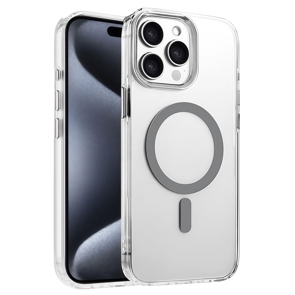 For iPhone 13 Pro Max Case Compatible with MagSafe Clear PC + TPU Sealed Magnetic Phone Cover