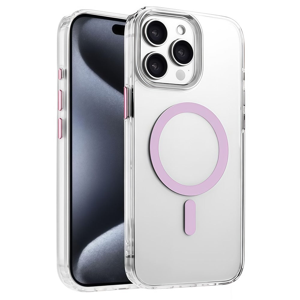 For iPhone 13 Pro Max Case Compatible with MagSafe Clear PC + TPU Sealed Magnetic Phone Cover