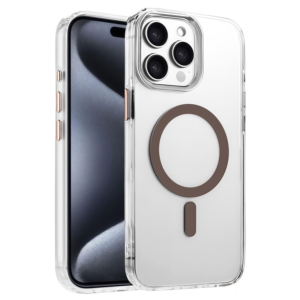 For iPhone 13 Pro Max Case Compatible with MagSafe Clear PC + TPU Sealed Magnetic Phone Cover