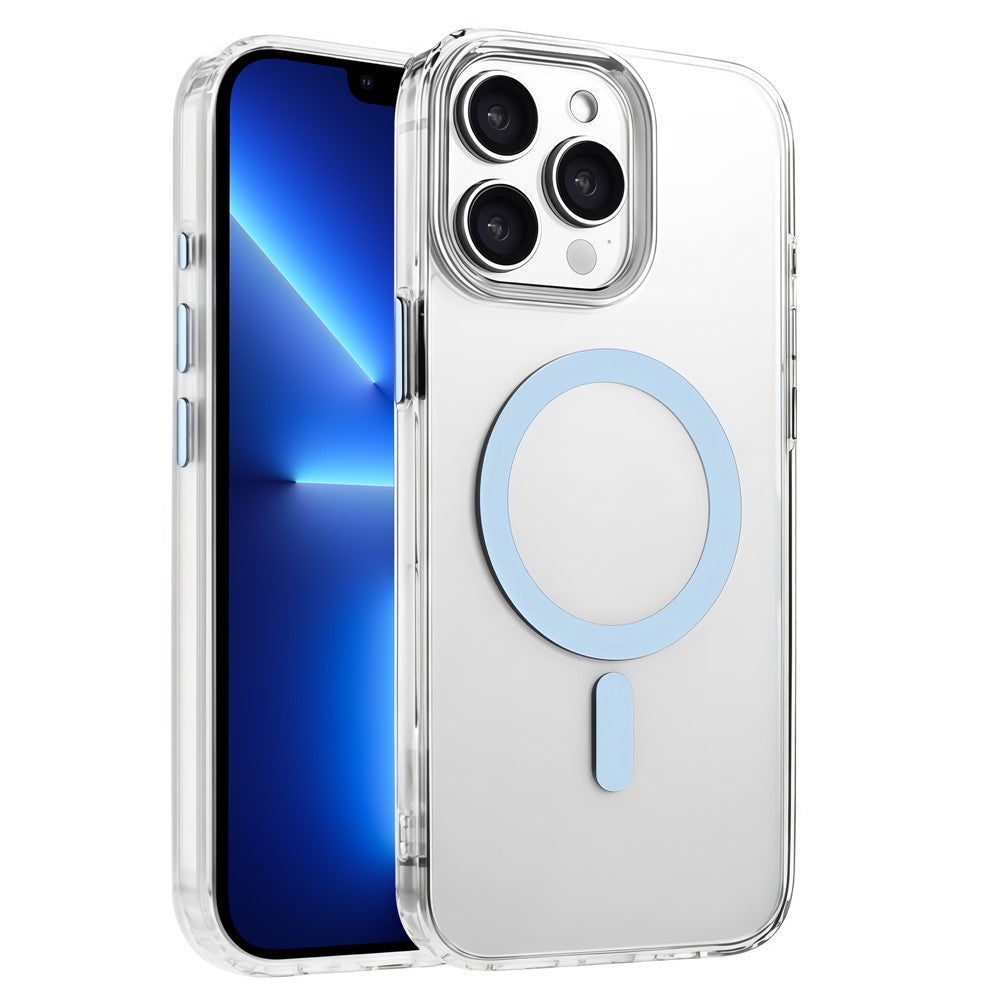 For iPhone 13 Pro Case Compatible with MagSafe Clear PC + TPU Sealed Magnetic Phone Cover