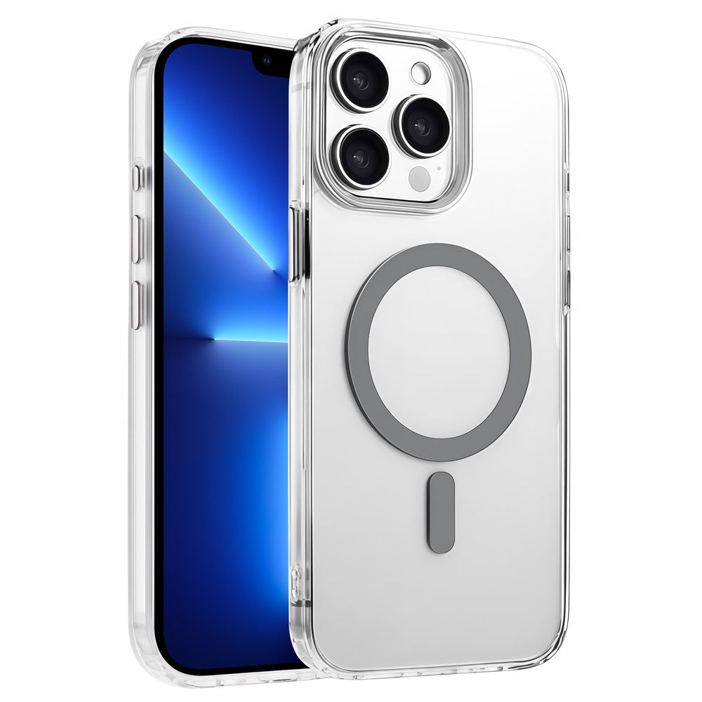 For iPhone 13 Pro Case Compatible with MagSafe Clear PC + TPU Sealed Magnetic Phone Cover