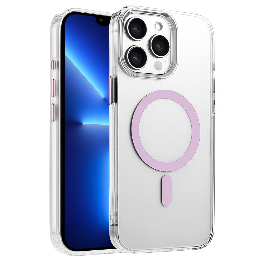 For iPhone 13 Pro Case Compatible with MagSafe Clear PC + TPU Sealed Magnetic Phone Cover