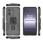 WANLONFENG För OnePlus Ace 5 Racing 5G / OnePlus Nord CE5 5G mobilskal PC TPU Baksida Stativ med Härdat Glas