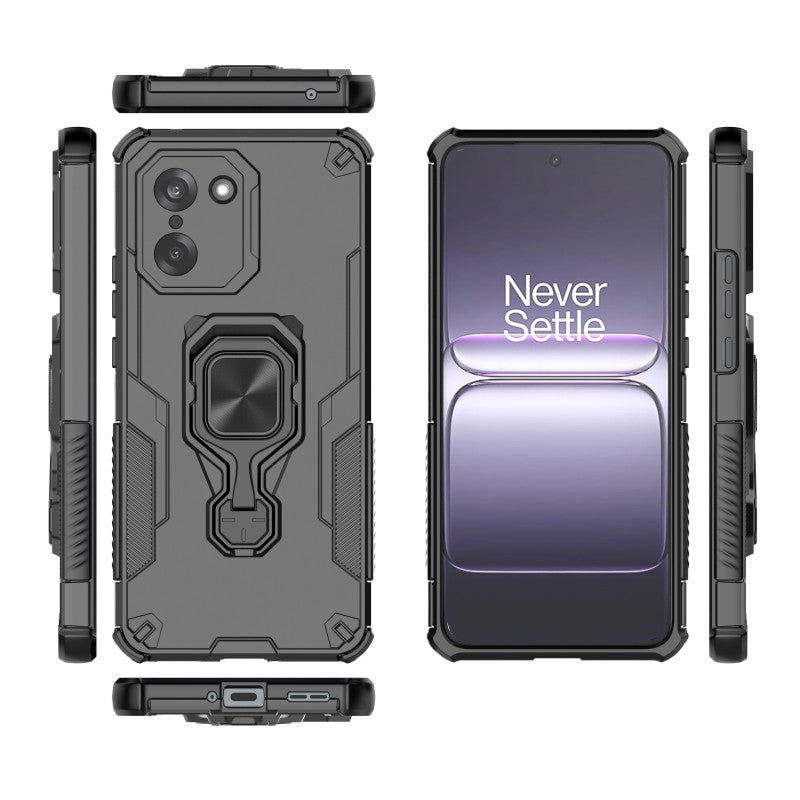 WANLONFENG För OnePlus Ace 5 Racing 5G / OnePlus Nord CE5 5G mobilskal PC TPU Baksida Stativ med Härdat Glas