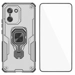 WANLONFENG För OnePlus Ace 5 Racing 5G / OnePlus Nord CE5 5G mobilskal PC TPU Baksida Stativ med Härdat Glas